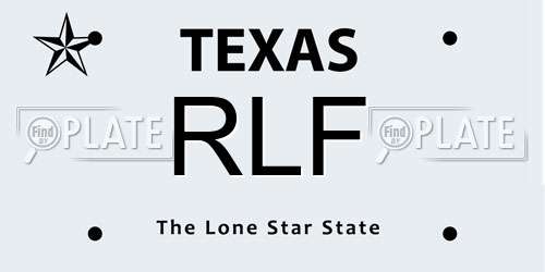 RLF Texas License Plate