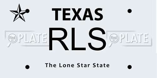 RLS Texas License Plate