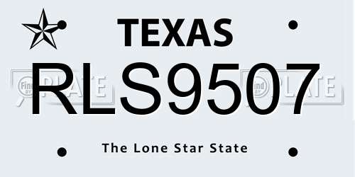 RLS9507 Texas License Plate