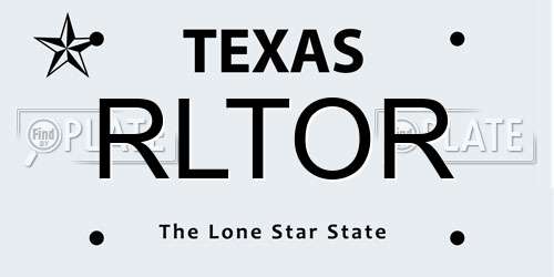 RLTOR Texas License Plate