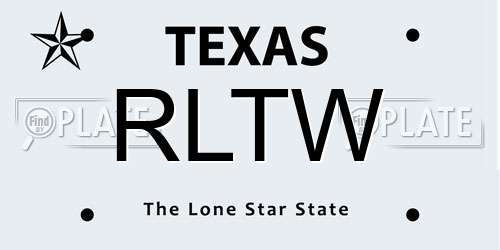 RLTW Texas License Plate
