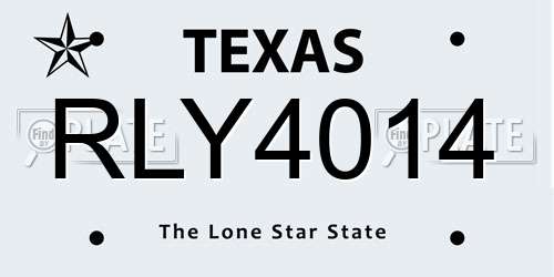RLY4014 Texas License Plate