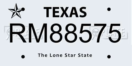 RM88575 Texas License Plate