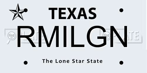 RMILGN Texas License Plate