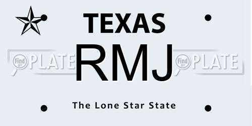 RMJ Texas License Plate