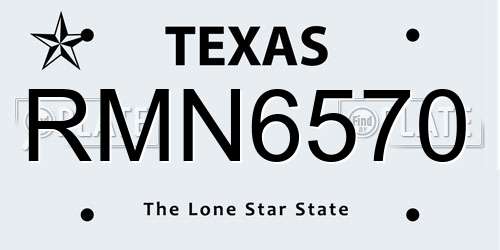 RMN6570 Texas License Plate