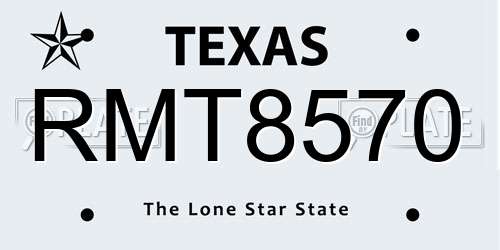 RMT8570 Texas License Plate
