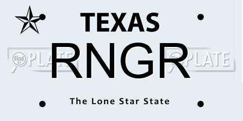 RNGR Texas License Plate