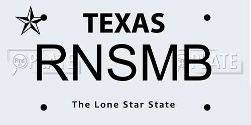 RNSMB Texas License Plate