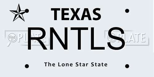 RNTLS Texas License Plate