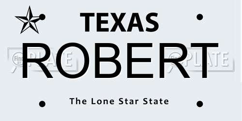 ROBERT Texas License Plate