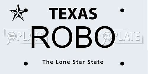 ROBO Texas License Plate