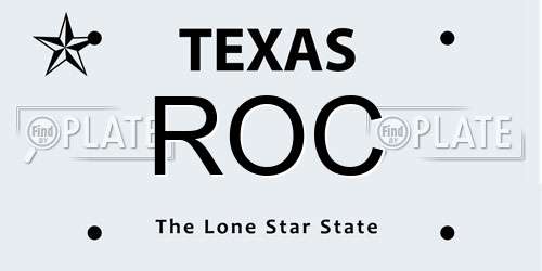 ROC Texas License Plate