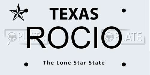 ROCIO Texas License Plate