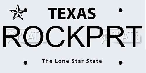 ROCKPRT Texas License Plate