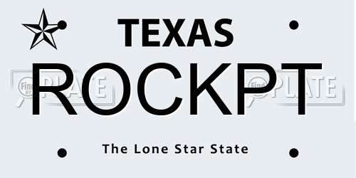 ROCKPT Texas License Plate