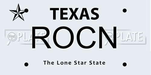 ROCN Texas License Plate