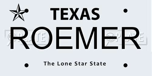 ROEMER Texas License Plate
