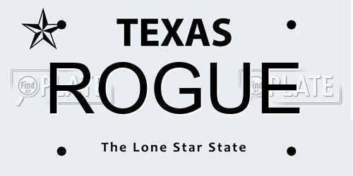 ROGUE Texas License Plate