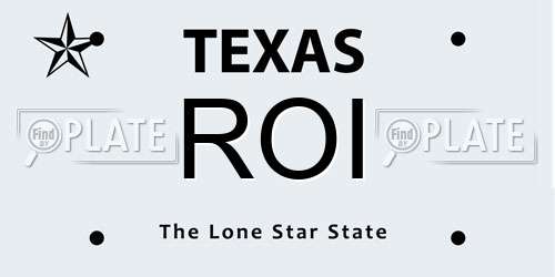 ROI Texas License Plate