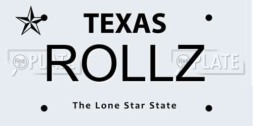ROLLZ Texas License Plate