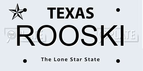 ROOSKI Texas License Plate