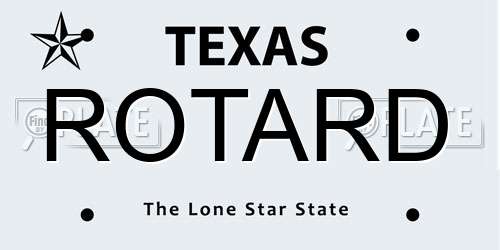 ROTARD Texas License Plate