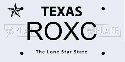 ROXC Texas License Plate