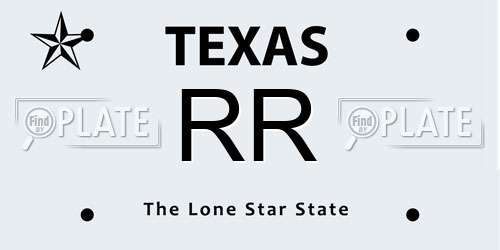 RR Texas License Plate