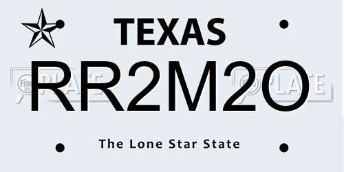 RR2M2O Texas License Plate