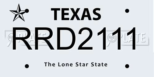 RRD2111 Texas License Plate