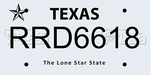 RRD6618 Texas License Plate
