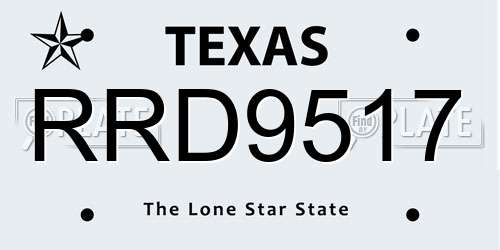 RRD9517 Texas License Plate
