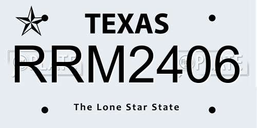 RRM2406 Texas License Plate
