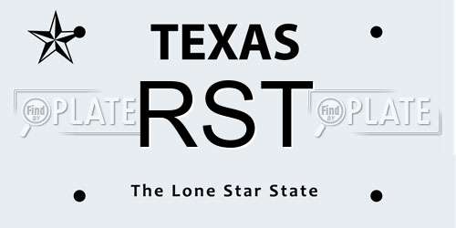 RST Texas License Plate