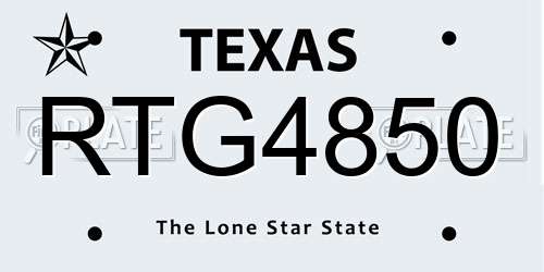 RTG4850 Texas License Plate