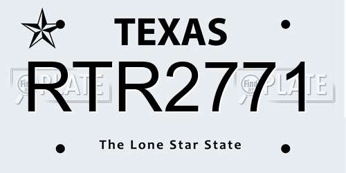 RTR2771 Texas License Plate