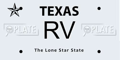 RV Texas License Plate