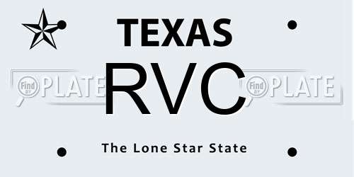 RVC Texas License Plate