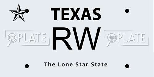 RW Texas License Plate