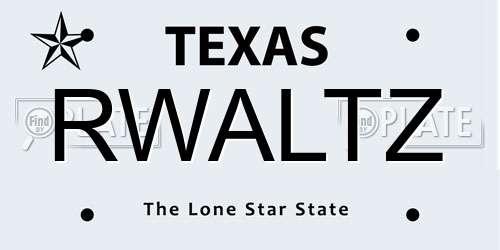 RWALTZ Texas License Plate
