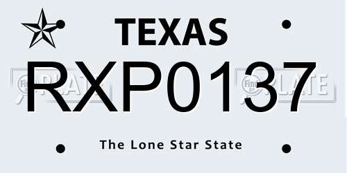 RXP0137 Texas License Plate