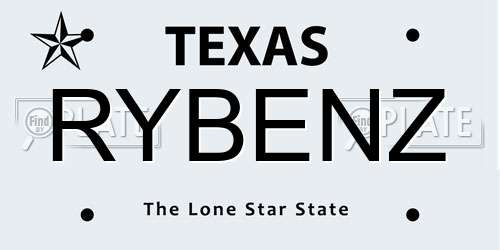 RYBENZ Texas License Plate