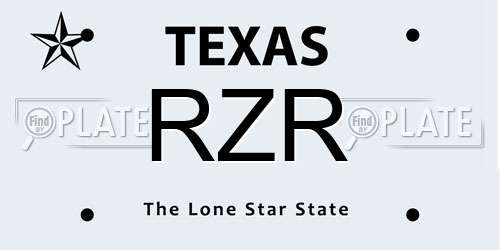 RZR Texas License Plate