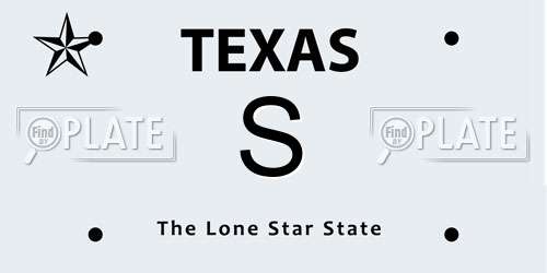 S Texas License Plate