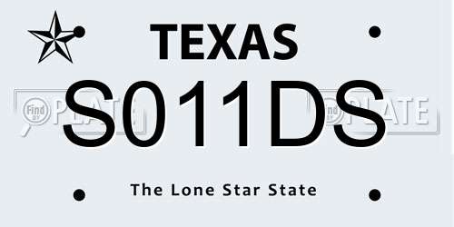 S011DS Texas License Plate