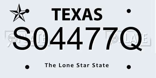 S04477Q Texas License Plate