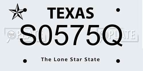 S0575Q Texas License Plate