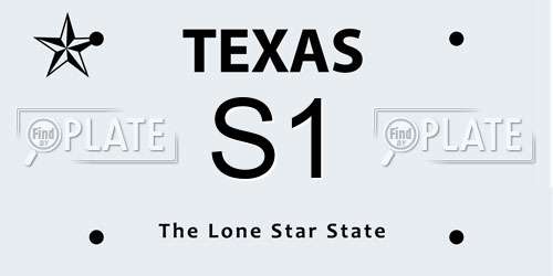 S1 Texas License Plate