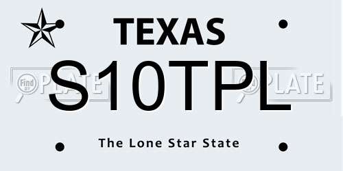 S10TPL Texas License Plate